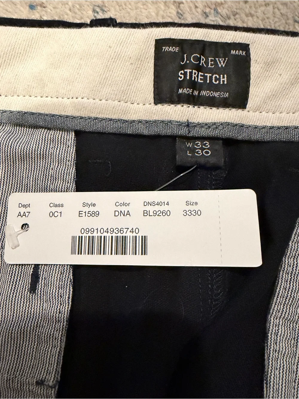 J. Crew Slim-Fit Stretch Chino Pants in Navy